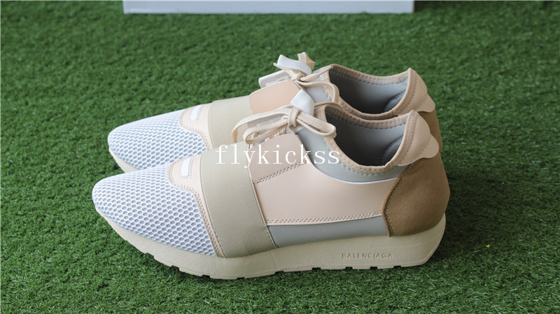 Balenciaga Race Runner Trainers Cream